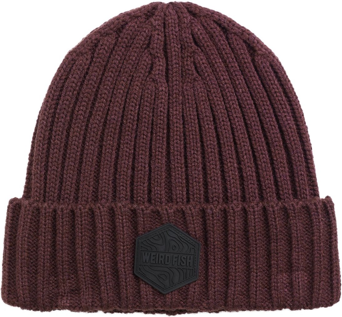Weird Fish Monreith Beanie Aubergine Size ONE