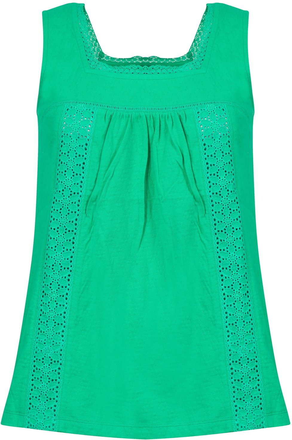 Weird Fish Chelle Square Neck Jersey Vest Gum Drop Green Size 10