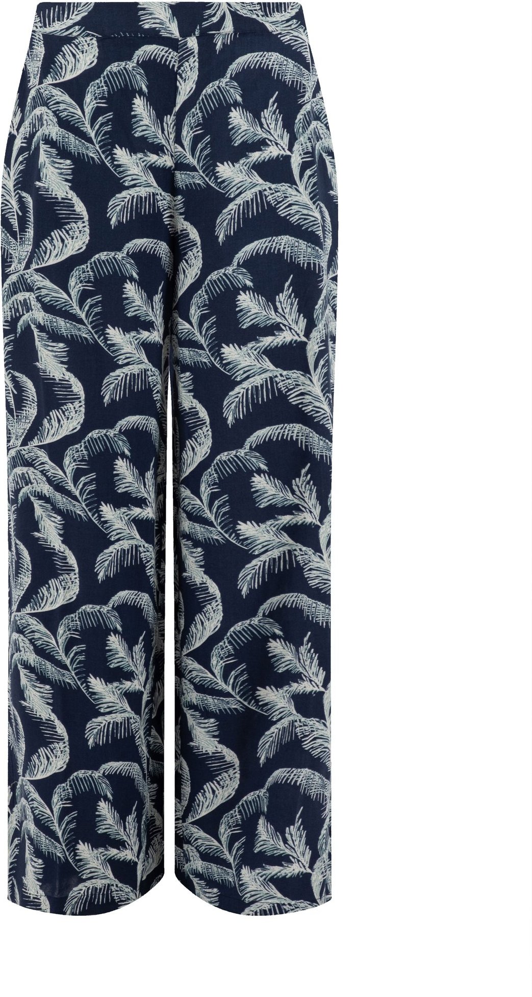 Weird Fish Mounira Printed Wide Leg Trousers Ink Size 12