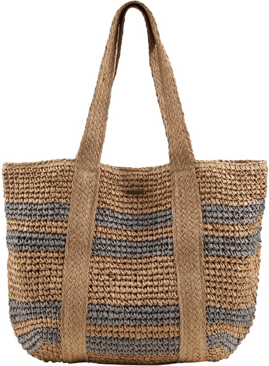 Weird Fish Elver Raffia Tote Bag Natural Size ONE