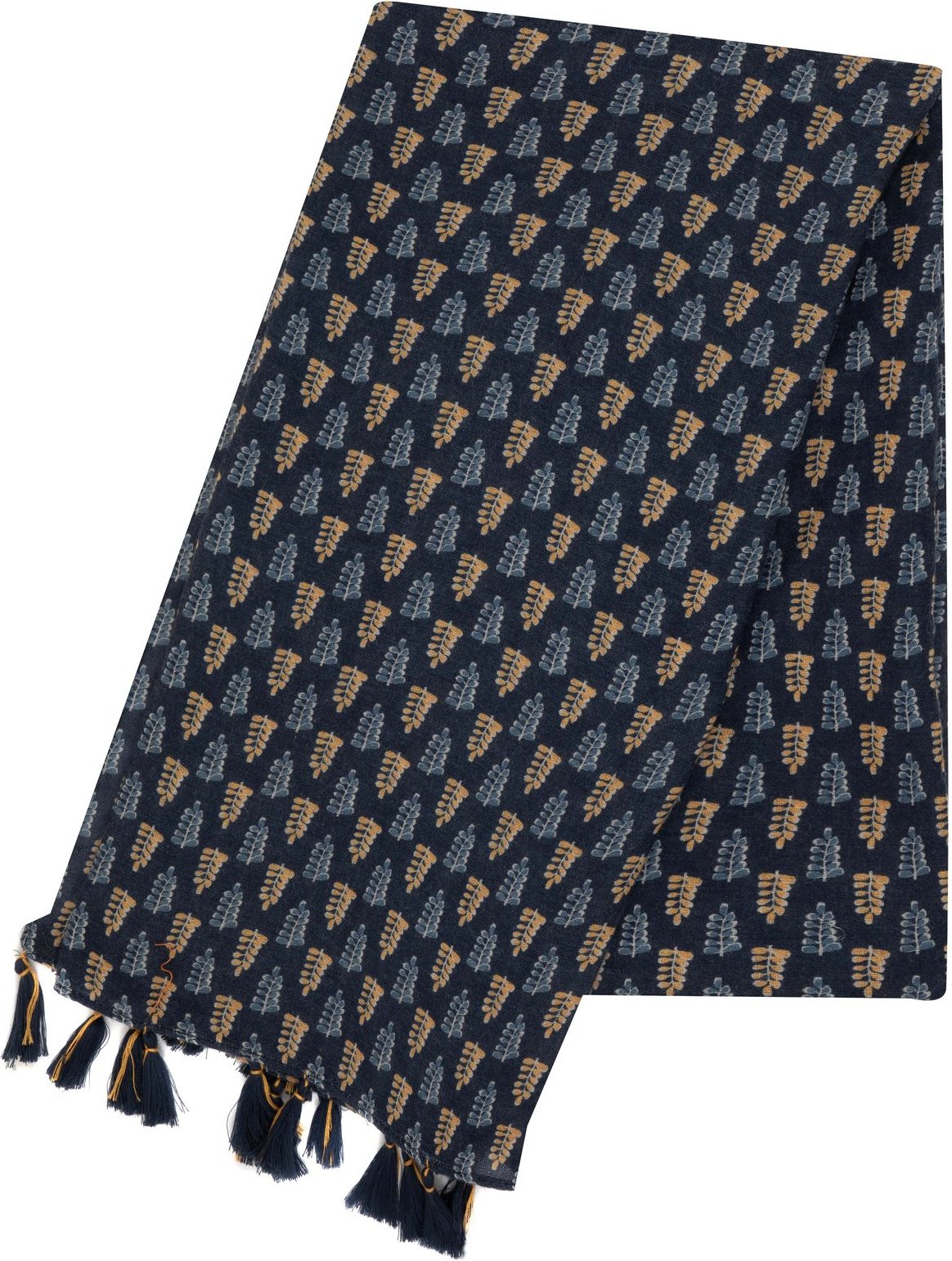 Weird Fish Marelia Printed Scarf Yellow Iris Size ONE