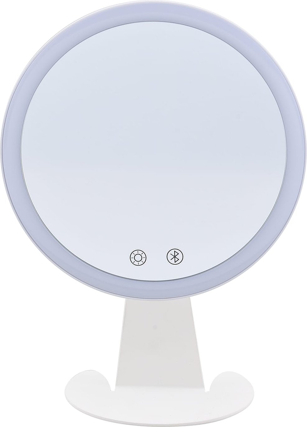 LED Makeup Mirror with Bluetooth Audio (Size 25x18x10 cm) - White