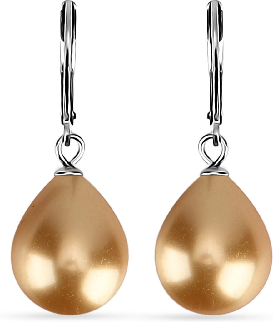 One Time Mega CloseOut- Golden Shell Pearl Drop Earring