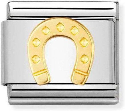 Nomination Classic Gold Horseshoe Charm