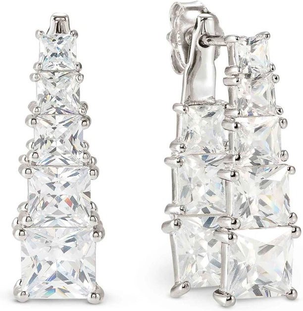 Nomination Day To Night Silver Square CZ Drop Earrings