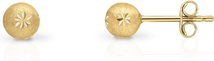 Fine Jewellery by John Greed 9ct Gold Starburst Ball Stud Earrings