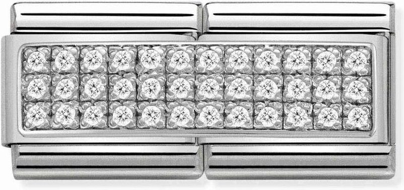 Nomination Classic Silver & CZ Double Charm