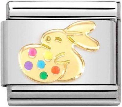 Nomination Classic Gold Bunny with Easter Egg Charm