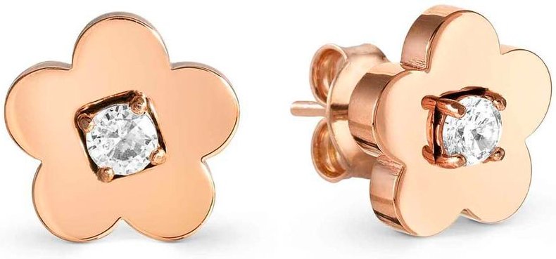 Nomination My Sophie Steel Rose Gold Plated Flower CZ Stud Earrings
