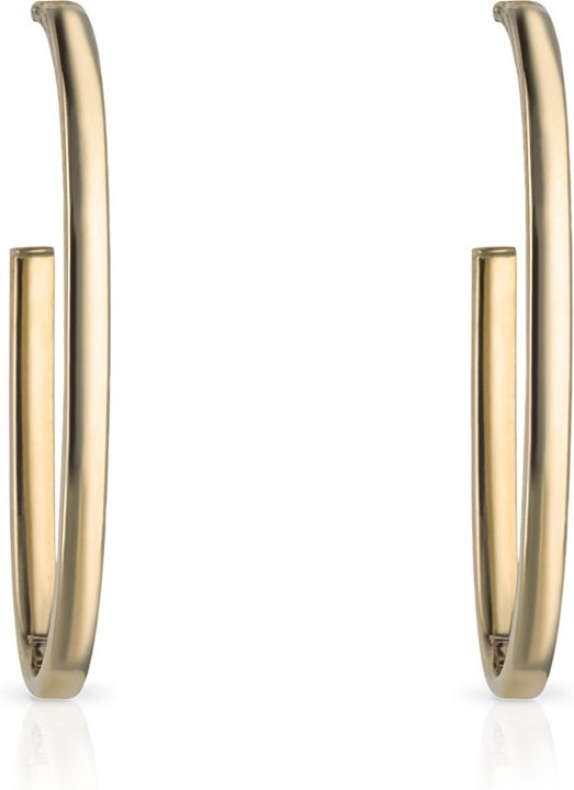 Fine Jewellery by John Greed 9ct Gold Open Oval Hoop Earrings
