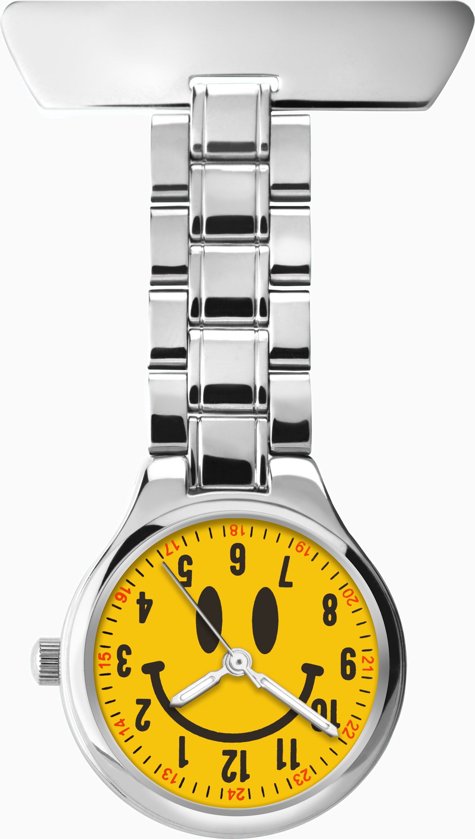 Sekonda Sekonda Fob Watch | Silver Case & Stainless Steel Fob with Yellow Dial | 4364