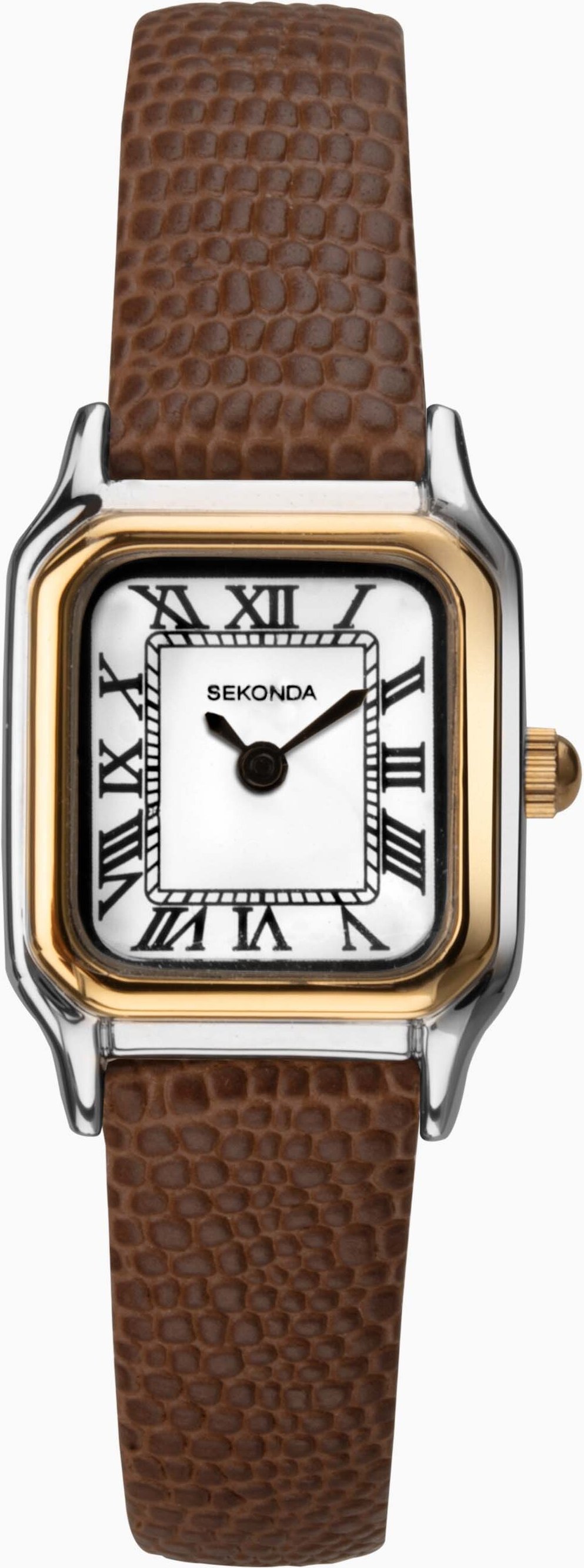 Sekonda Sekonda Monica Ladies Watch | Two Tone Case & Leather Strap with White Dial | 40294
