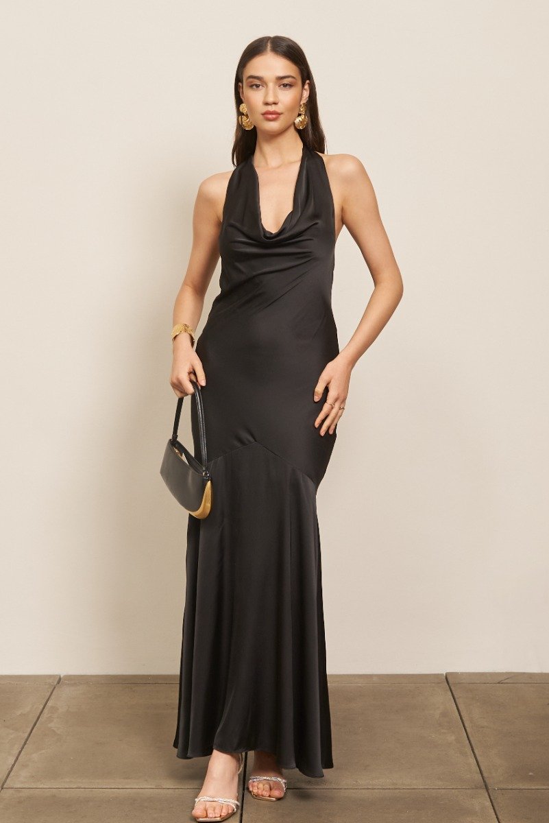 TFNC Sabba Black Maxi Dress