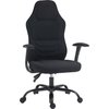 Aosom HOMCOM Fauteuil gamer à roulettes fauteuil de bureau hauteur assise réglable accoudoirs dossier inclinable noir