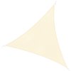 Outsunny Voile dOmbrage Triangulaire 3x3x3m Crème Polyéthylène Haute Densité UV Jardin Aosom France