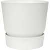 Aosom ELHO Pot de fleurs rond Greenville 25 Extérieur Ø 2448 x H 2331 cm Blanc