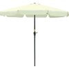 Aosom Outsunny Parasol de jardin extérieur parasol inclinable rond Ø27 m avec manivelle et protection solaire UV50 beige
