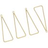 Joom Pendentif à breloque géométrique Triangle rond en cuivre pour la fabrication de bijoux boucles doreilles bracelets colliers accessoires 13x38mm