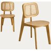 Kenay Ensemble 2 chaises en bois et rotin naturel Naga