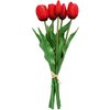 LIDL LIVARNO Lot de 5 fleurs artificielles rouge