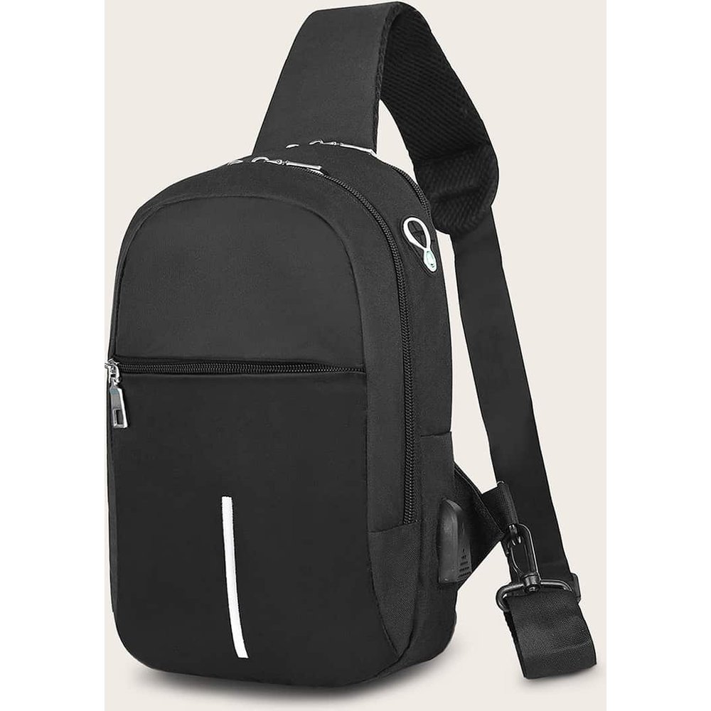 Sac Bandouliere Zippe Shein Noir Modalova