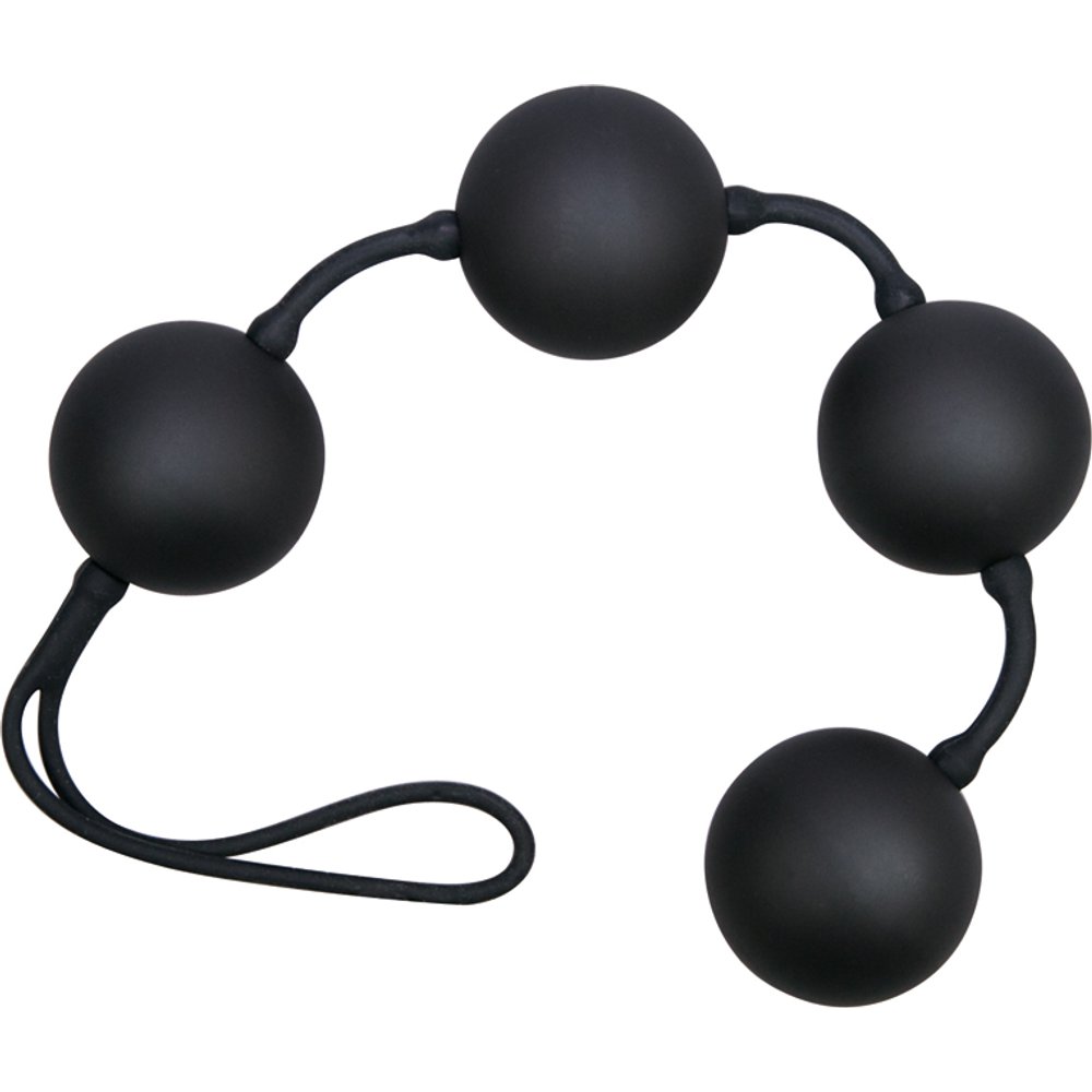 String d'amour noir avec 4 boules