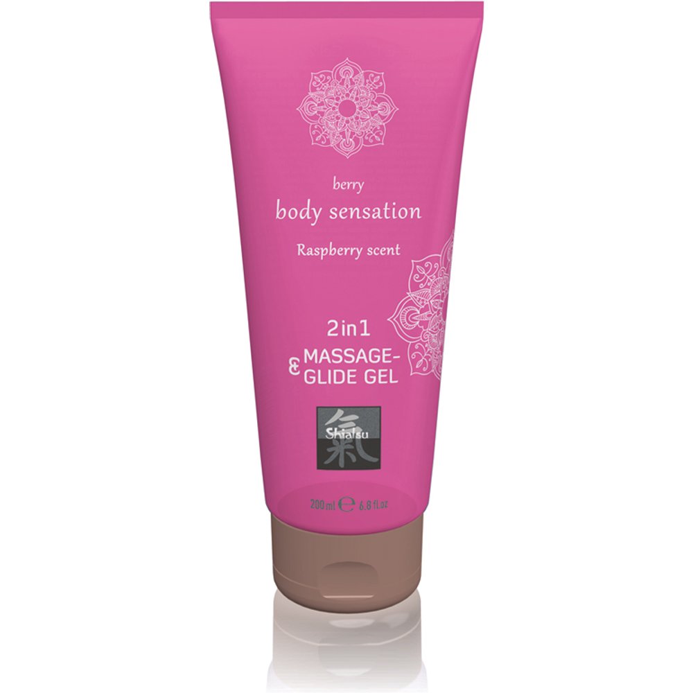 Shiatsu - Gel de massage et lubrifiant à la framboise - 200 ml