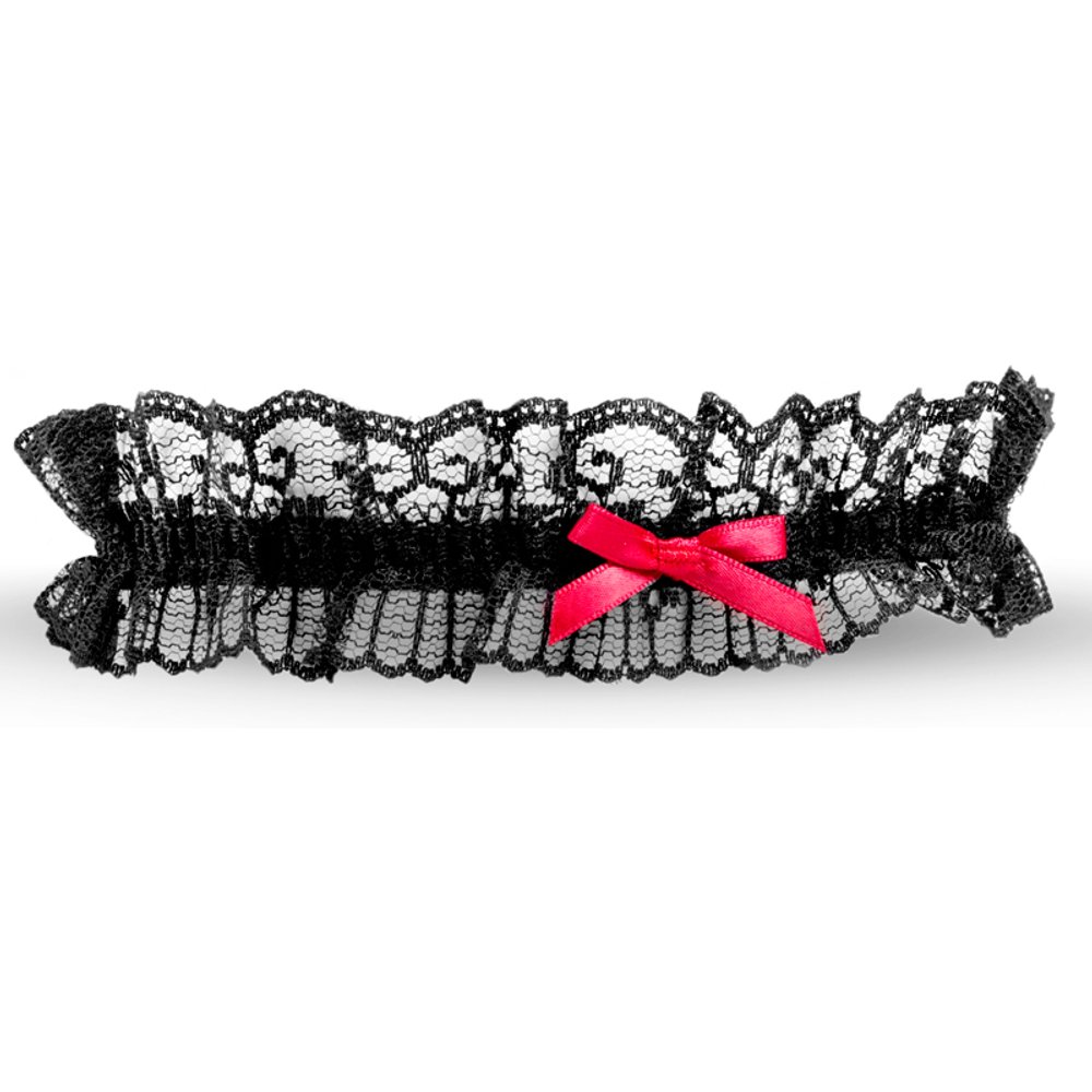 Jarretière en dentelle - noir