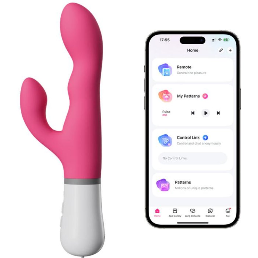 Lovense - Vibromasseur point G avec appli connectée "Nora" - Rose