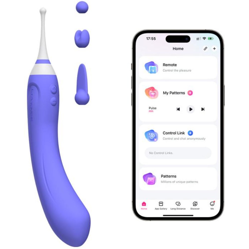 Lovense - Hyphy Vibromasseur clitoridien et pour point G avec deux extrémités