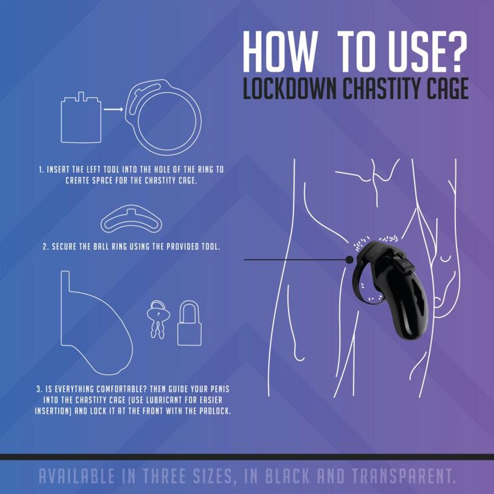 Lockdown - Cage de chasteté pour pénis - M