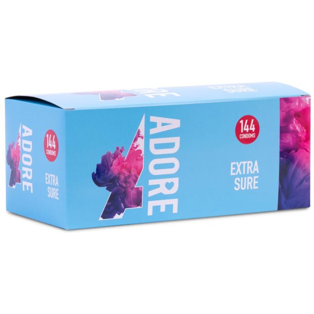 Pasante - Préservatifs "Adore Extra Sure" en latex - 144 pièces