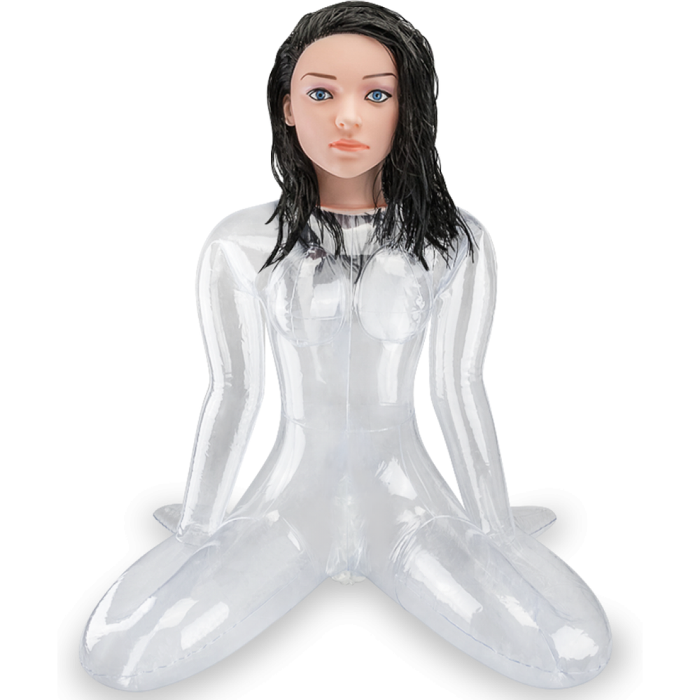 Poupée gonflable réaliste kamasutra transparente vibrante vagin Julia