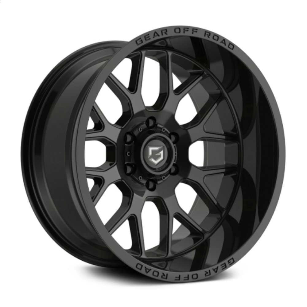 Gear Off Road Wheel 763B Raid Black - 18x9 - 8x165.1 Bolt Pattern - 18 Offset Rims
