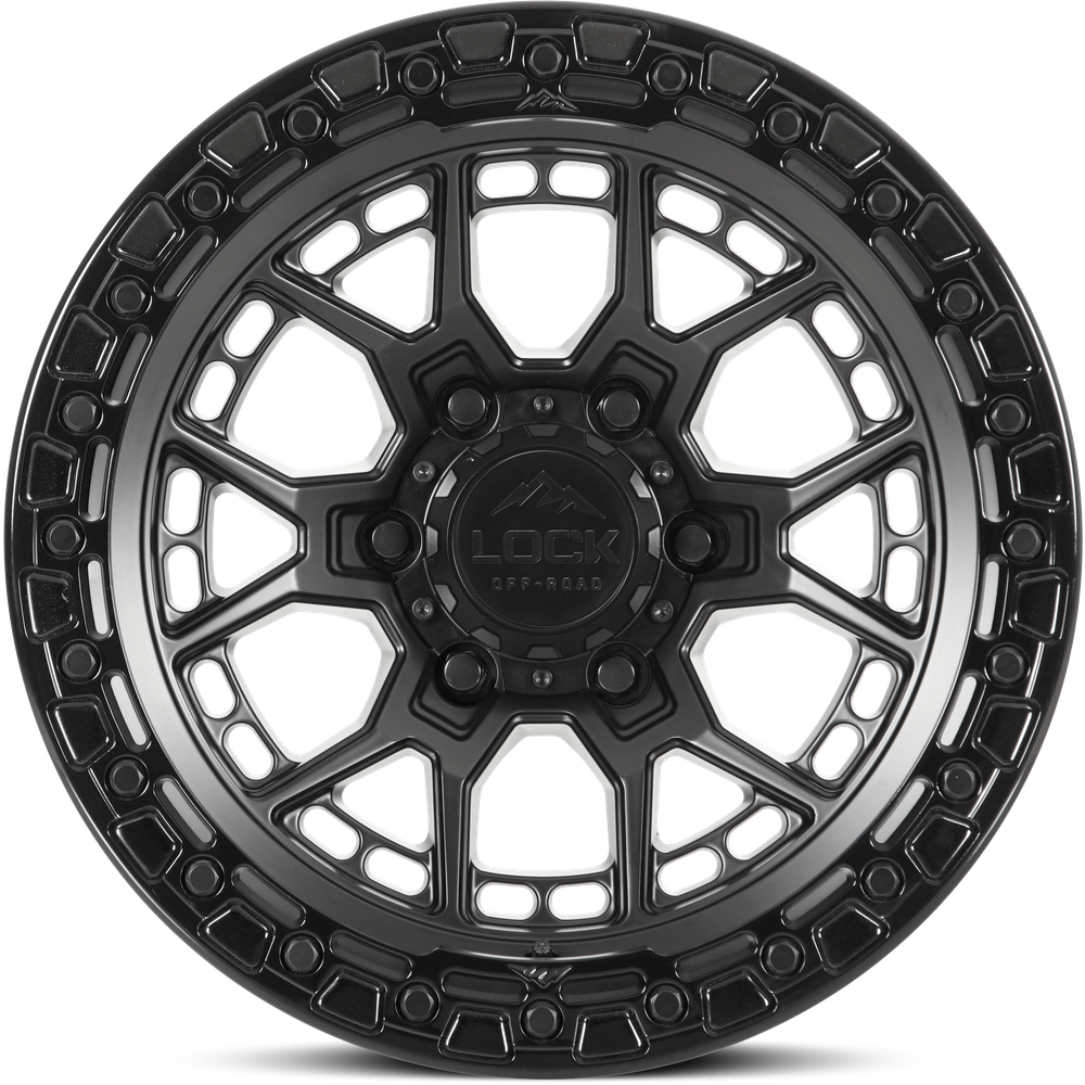 Lock Offroad Wheel Coando Matte Black W Gloss Black Ring - 20x10 - 8x170 Bolt Pattern - -18 Offset Rims