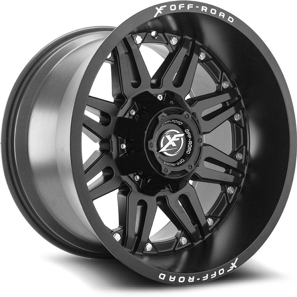 XF Off-Road Wheel XF-204 Matte Black - 22x12 - 8x165.1 Bolt Pattern - -44 Offset Rims