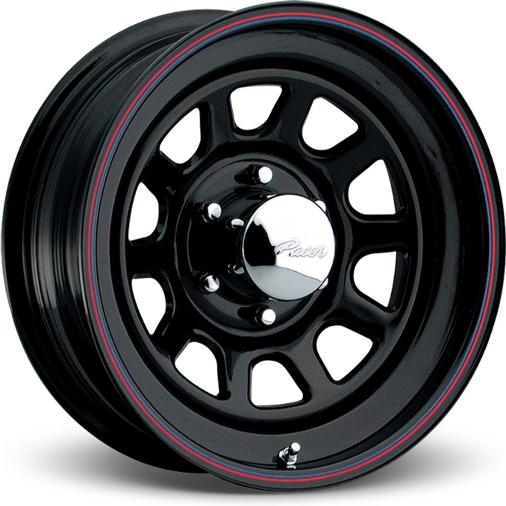 Pacer Wheel 342B Black Daytona Black - 16x7 - 8x165.1 Bolt Pattern - 0 Offset Rims