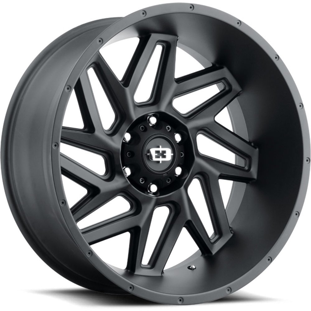 Vision Off Road Wheel 361 Spyder Satin Black - 22x12 - 8x165.1 Bolt Pattern - -51 Offset Rims