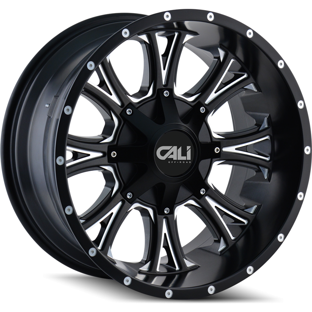 Cali Off Road Wheel 9101 AMERICANA Satin Black - 20x9 - 8x165.1 Bolt Pattern - -18 Offset Rims