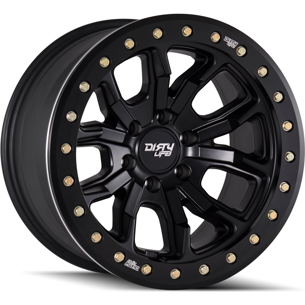 Dirty Life Wheel 9303 DT-1 Satin Black - 17x9 - 8x170 Bolt Pattern - -12 Offset Rims