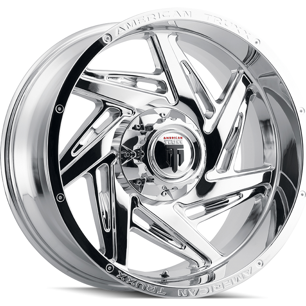 American Truxx Wheel AT1906 SPIRAL Chrome - 20x10 - 8x165.1 Bolt Pattern - -24 Offset Rims