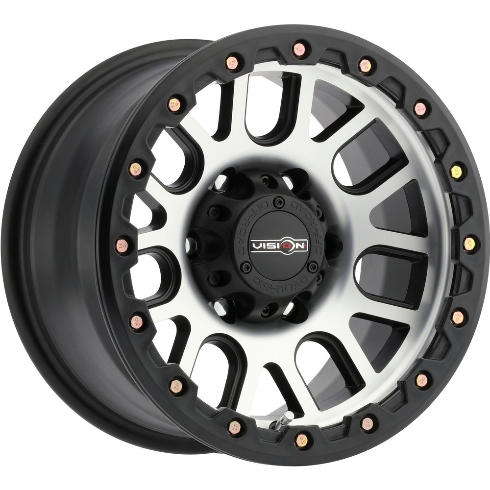 Vision Off Road Wheel 111 Nemesis Matte Black w Machined Face - 18x9 - 8x165.1 Bolt Pattern - 18 Offset Rims