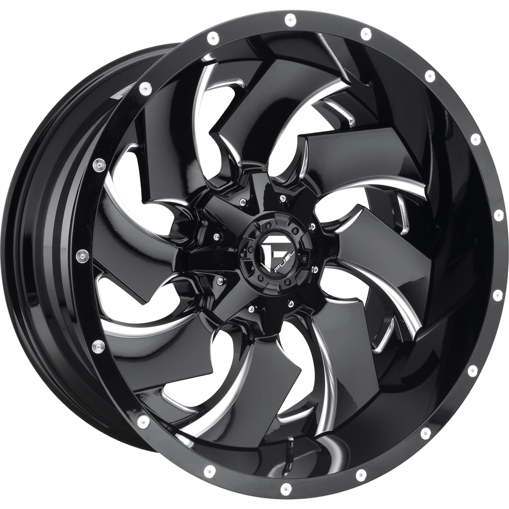Fuel Wheel D239 CLEAVER Gloss Black Milled - 20x12 - 8x165.1 Bolt Pattern - -44 Offset Rims
