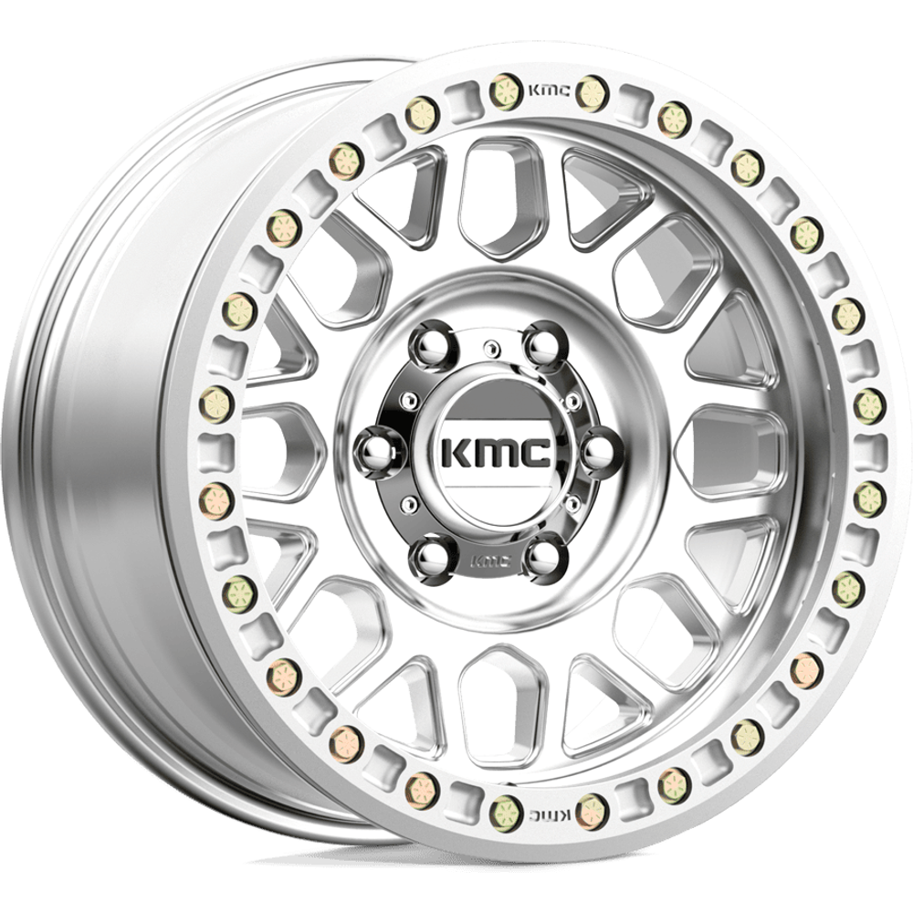 KMC Wheel KM234 GRENADE DESERT BEADLOCK Machined - 17x8.5 - 8x165.1 Bolt Pattern - 0 Offset Rims