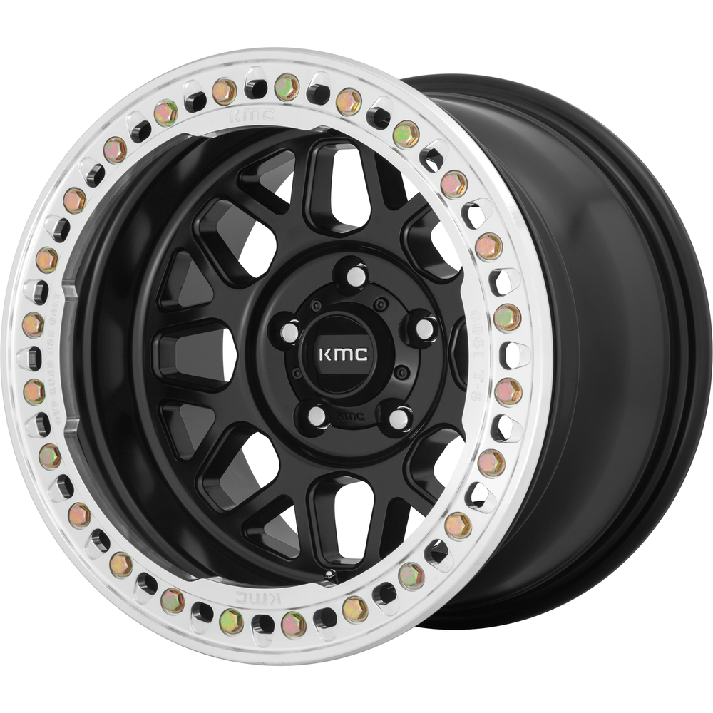 KMC Wheel KM235 GRENADE CRAWL BEADLOCK Satin Black - 18x9 - 8x170 Bolt Pattern - 10 Offset Rims