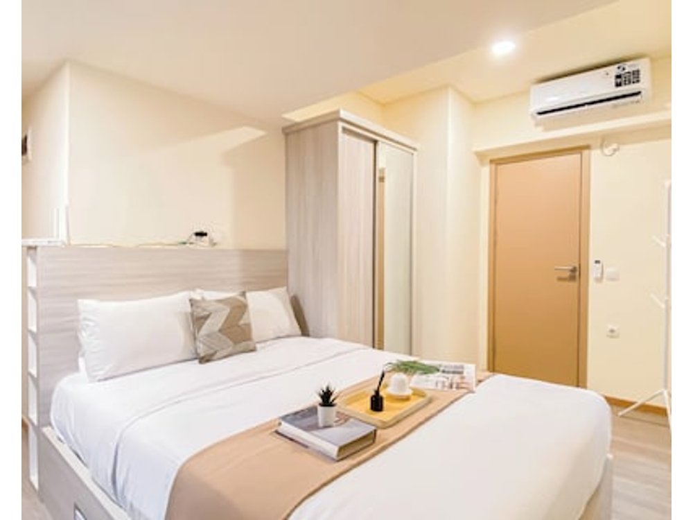 Minimalist Warm Beige Studio At Meikarta Apartment