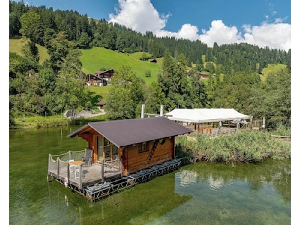 Tiny Water Villa on a Lake with shared camping bathroom