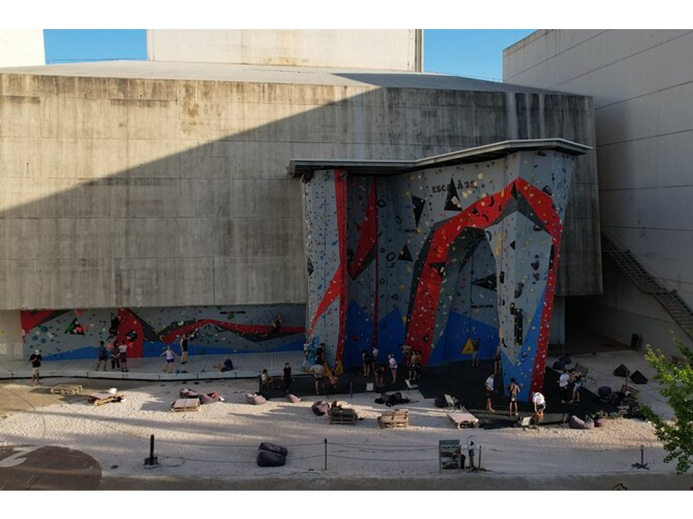 Guided Rock Climbing Beneath Lisbon's 25 de Abril Bridge