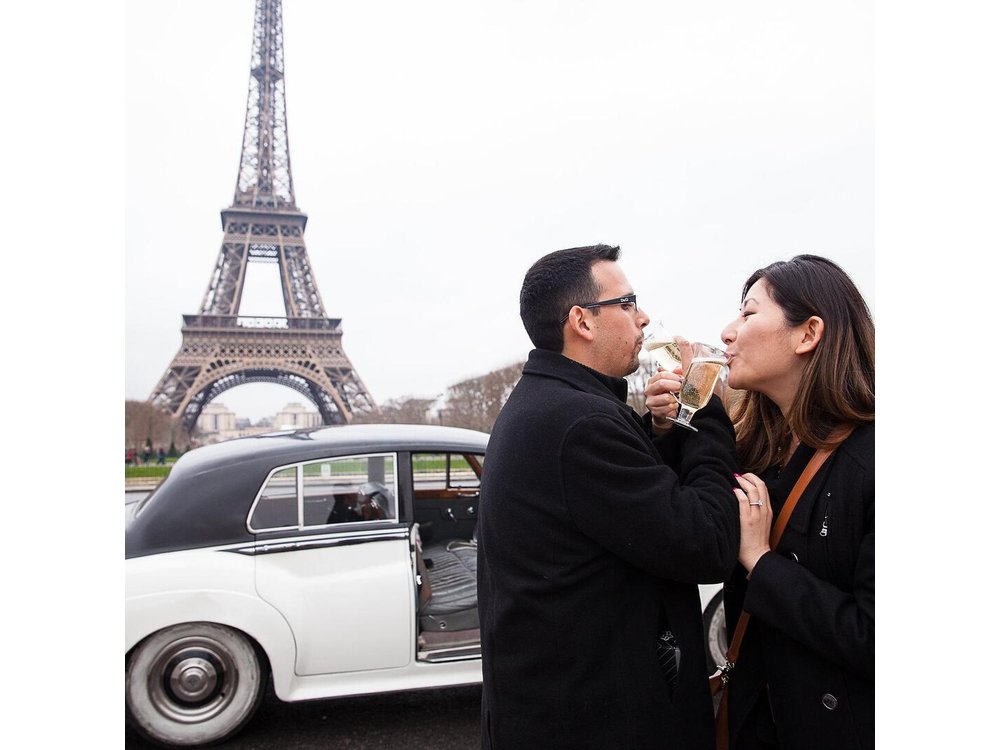 Paris Picturesque Romanic Luxury Vintage Rolls Royce Tour