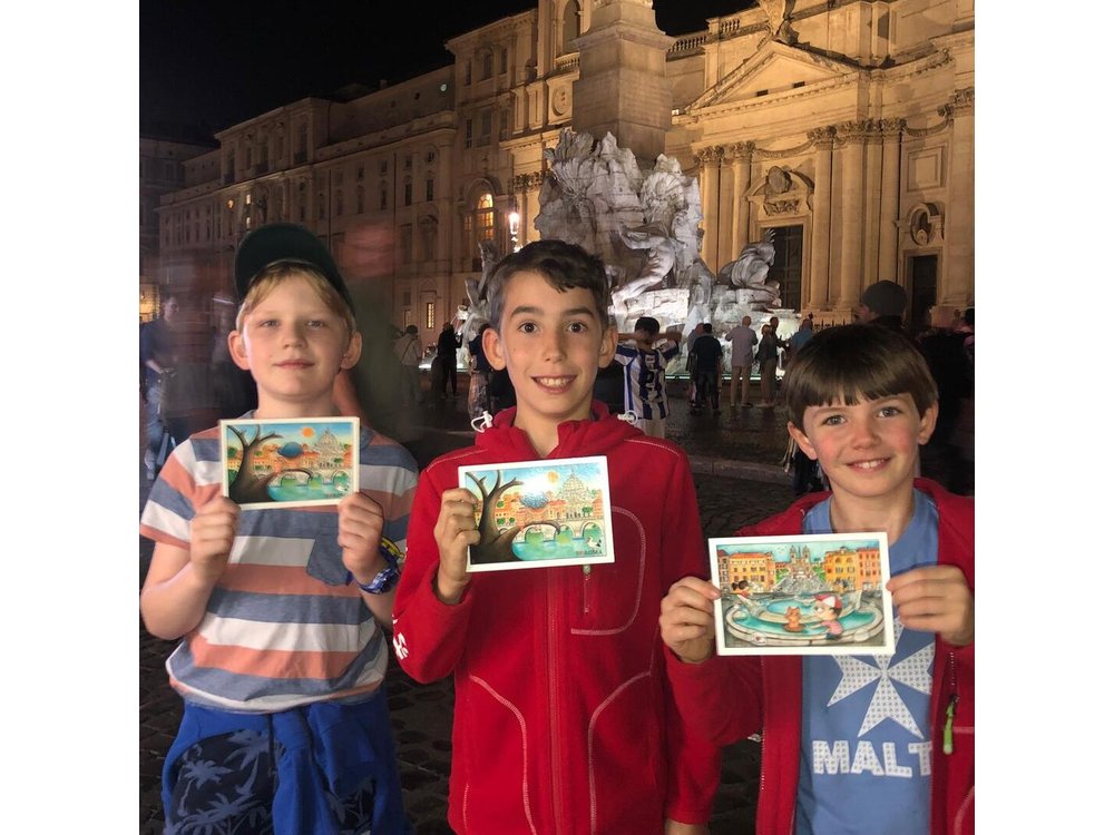 Illuminated Rome Tour for Kids&Families with Pizza&Gelato Tasting